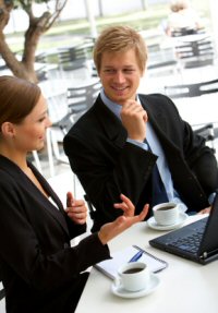 people drinking coffee